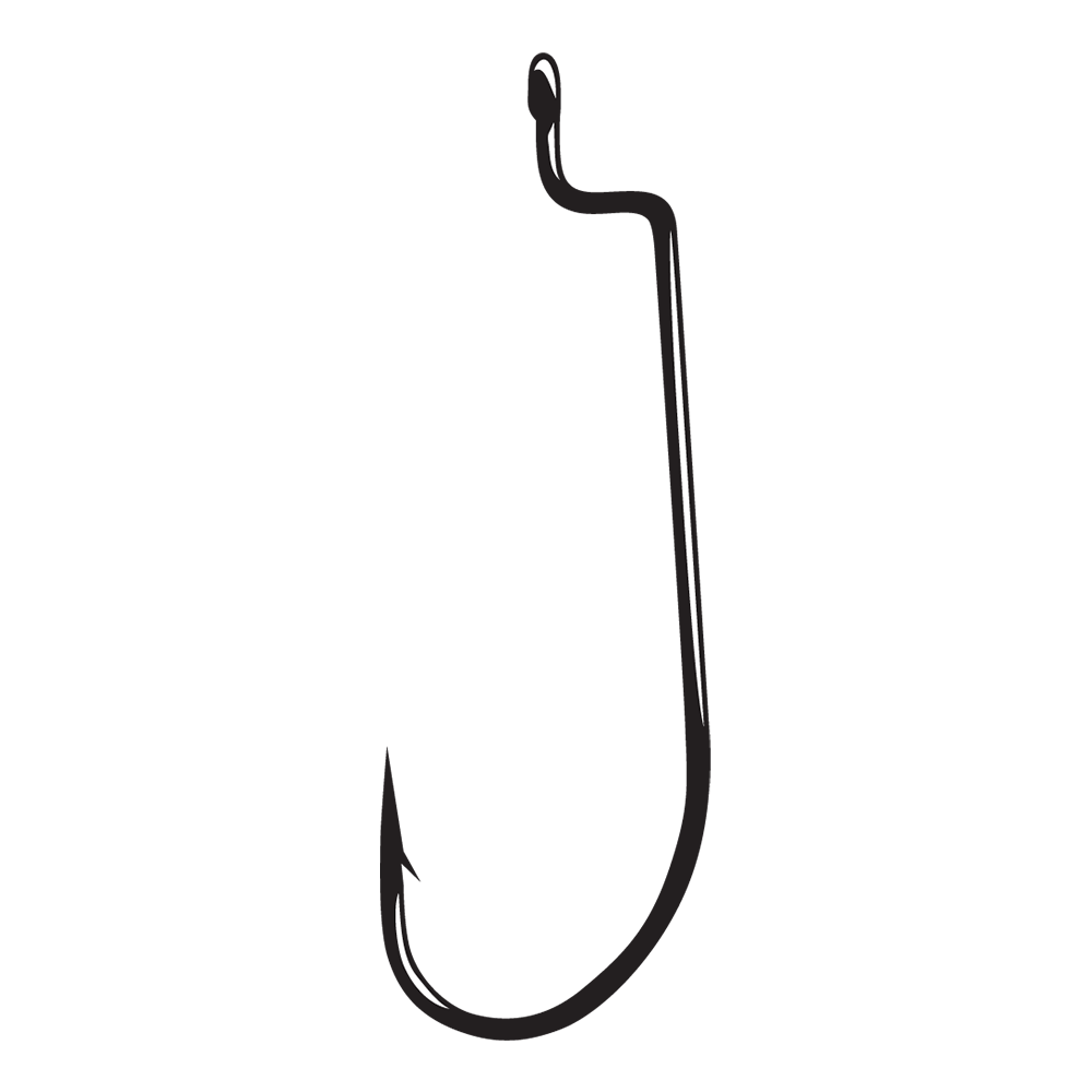 Gamakatsu Worm Offset Shank O'Shaughnessy Bend Worm Hook- Black 5 Pk