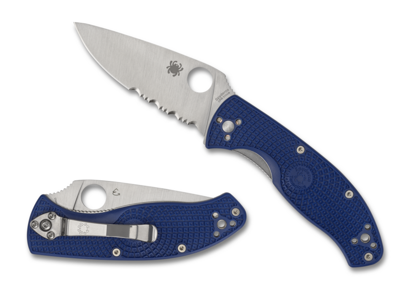Spyderco Tenacious Lightweight Plain Blue Frn Cpm S35V C122PBL