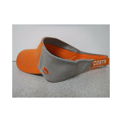 New Authentic Costa Visor Adjustable Orange/ Reflective Gray Fish