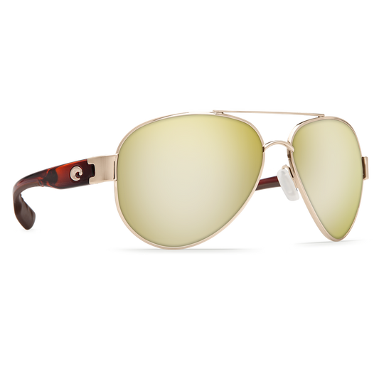 Rose Gold Frame w/Tortoise Arms Sunrise Silver Mirror Lens