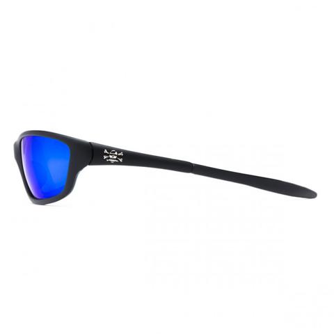 New Authentic Calcutta Tellico Sunglasses Matt Black Frame/ Polarized Blue Mirror Lens