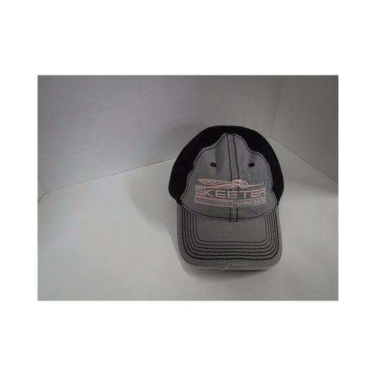 New Authentic Skeeter Richardson Hat Ladies Distressed/ Front Gray/ Back Black/ Pink Logo